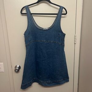 Princess Polly Rautha Denim Mini Dress Mid Wash
